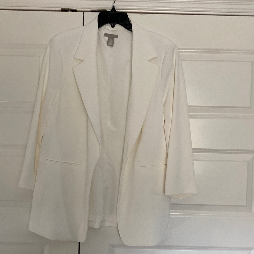 H&M white jacket US L